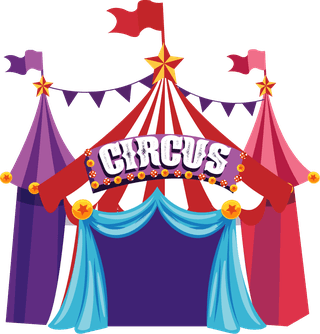 circuscircus-design-elements-animals-clown-tent-performer-sketch-387416