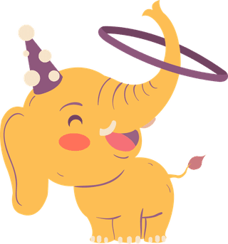 circuselephants-performing-elephant-icons-cute-cartoon-design-205474