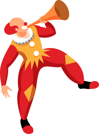 circusperformer-profession-isometric-characters-with-magician-strongman-clown-pantomime-acrobat-828254