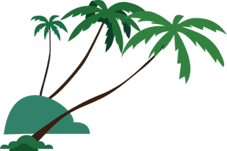 coconuttrees-relaxing-girl-icons-beach-vacation-sketch-cartoon-characters-428797