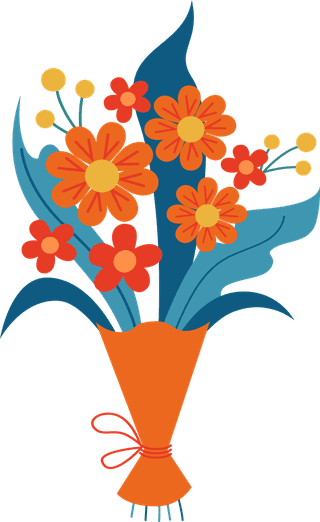colorfulbouquets-different-flowers-vector-illustrations-blooming-plants-gifts-meadow-garden-60482