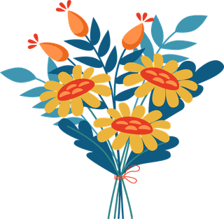 colorfulbouquets-different-flowers-vector-illustrations-blooming-plants-gifts-meadow-garden-483782