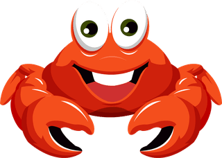 crabsea-animals-icons-cute-cartoon-sketch-colorful-design-128685