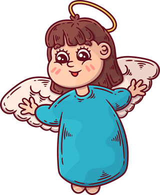 cupidhand-drawn-christmas-angel-illustration-collection-679608