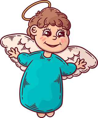 cupidhand-drawn-christmas-angel-illustration-collection-541731