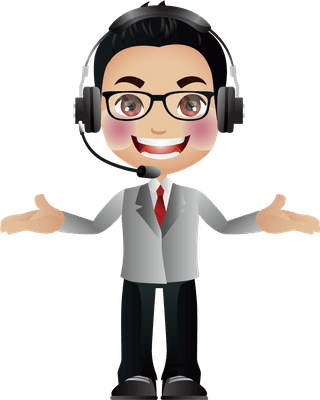 customerservice-people-with-different-poses-vector-932011