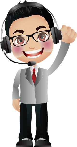 customerservice-people-with-different-poses-vector-66792