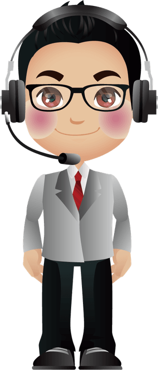 customerservice-people-with-different-poses-vector-131321