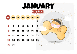 cuteanimal-characters-calendar-illustration-calendar-201821