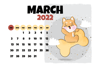 cuteanimal-characters-calendar-illustration-calendar-409426