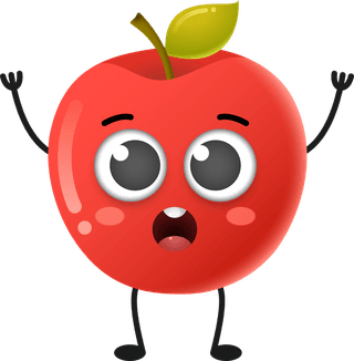 cutecartoon-apple-fruit-vector-character-408594