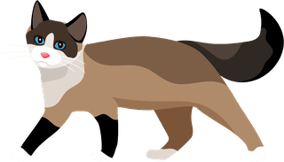 cutecartoon-kitties-cats-with-different-colored-fur-markings-standing-sitting-walking-vector-363895