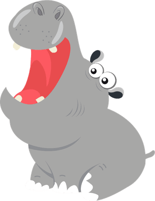cutehippo-hippo-icons-cute-stylized-cartoon-characters-sketch-299728