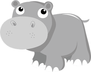 cutehippo-hippo-icons-cute-stylized-cartoon-characters-sketch-617493