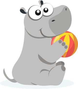 cutehippo-hippo-icons-cute-stylized-cartoon-characters-sketch-788789
