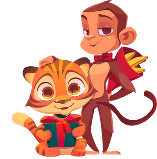 cutetiger-and-monkey-cute-monkey-tiger-animals-friends-912540