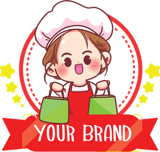 cutewoman-chef-logo-icons-564697