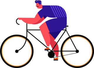cyclistssports-icons-cartoon-characters-sketch-colorful-dynamic-design-281852