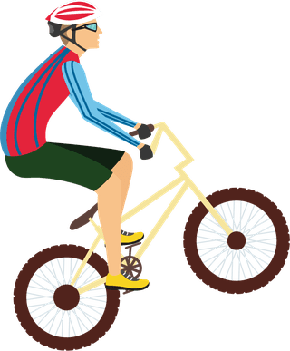 cyclistssports-icons-cartoon-characters-sketch-colorful-dynamic-design-475622