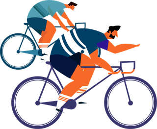 cyclistssports-icons-cartoon-characters-sketch-colorful-dynamic-design-75606