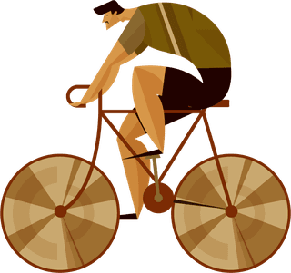 cyclistssports-icons-cartoon-characters-sketch-colorful-dynamic-design-702628