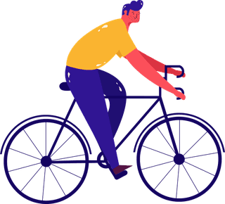 cyclistssports-icons-cartoon-characters-sketch-colorful-dynamic-design-646016