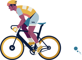 cyclistssports-icons-cartoon-characters-sketch-colorful-dynamic-design-369558