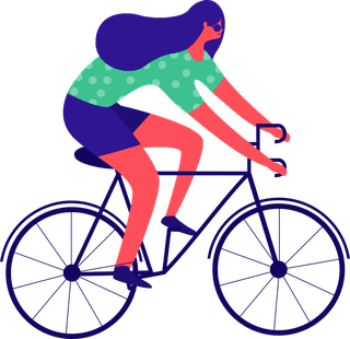 cyclistssports-icons-cartoon-characters-sketch-colorful-dynamic-design-245807