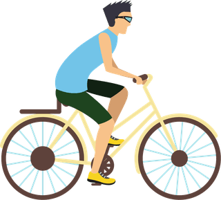 cyclistssports-icons-cartoon-characters-sketch-colorful-dynamic-design-579945