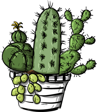 decorativecactus-pot-icons-classical-colorful-handdrawn-sketch-785510