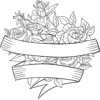 decorativeribbon-templates-floral-decor-handdrawn-sketch-113944