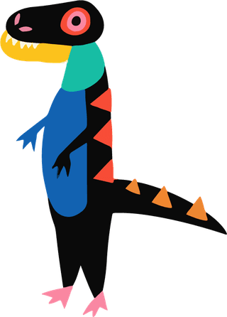 dinosplant-art-with-collages-colorful-vector-icon-sticker-707521