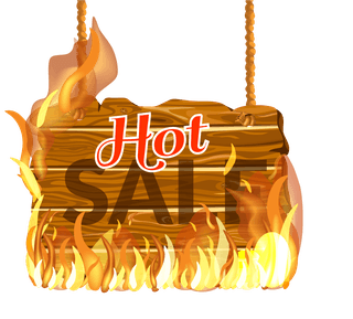 discountwooden-sign-with-fire-flame-vector-695756