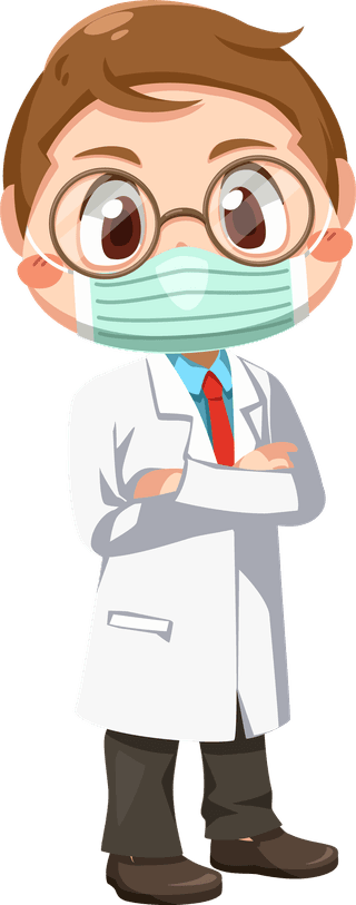 doctorset-doctor-with-stethoscope-patient-with-film-x-ray-cartoon-character-942487