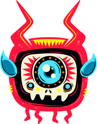 doodlecute-monster-sticker-icons-hand-drawn-coloring-vector-941597