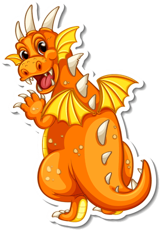 dragonsticker-set-with-different-fairytale-cartoon-characters-408934