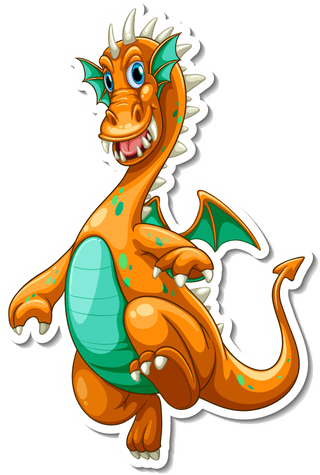 dragonsticker-set-with-different-fairytale-cartoon-characters-813879