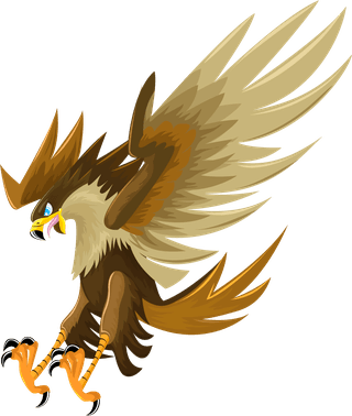 eaglebird-eagle-icons-hunting-gestures-sketch-colored-cartoon-design-57372