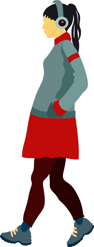 easternwoman-with-different-pose-flat-illustration-46670