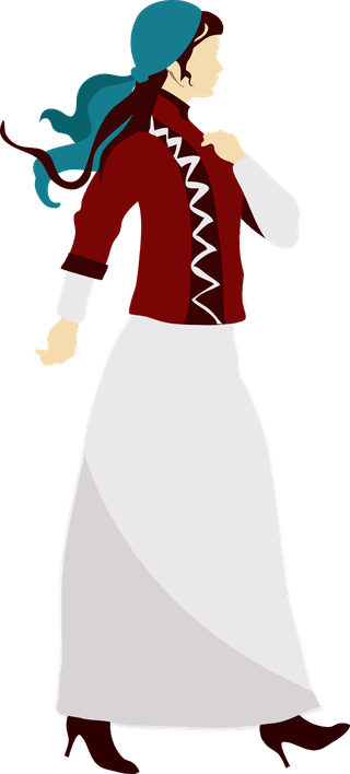 easternwoman-with-different-pose-flat-illustration-48979