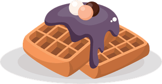 eggtarts-waffles-with-different-topping-great-for-icons-on-transparent-719872