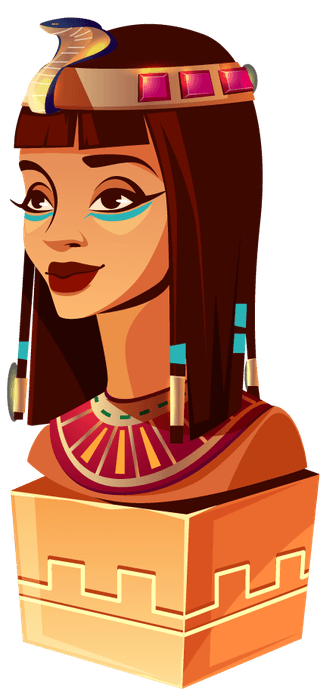 egyptianqueen-statue-vector-egyptian-cartoon-set-paleontologist-archeologist-characters-911687