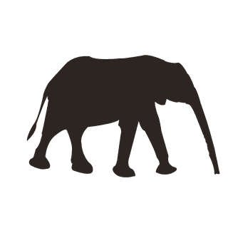 elephantsilhouette-brown-elephant-clipart-644509