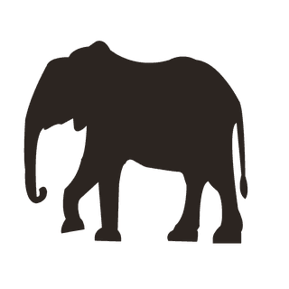 elephantsilhouette-brown-elephant-clipart-650362
