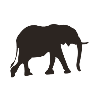 elephantsilhouette-brown-elephant-clipart-653056