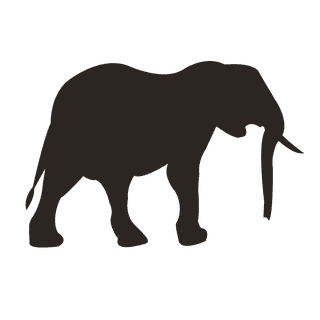 elephantsilhouette-brown-elephant-clipart-655640