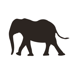 elephantsilhouette-brown-elephant-clipart-663346