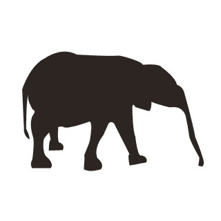 elephantsilhouette-brown-elephant-clipart-666396