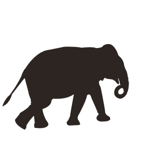 elephantsilhouette-brown-elephant-clipart-678345