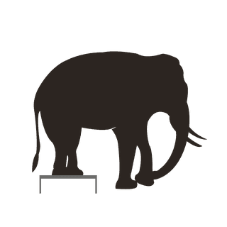 elephantsilhouette-brown-elephant-clipart-680833